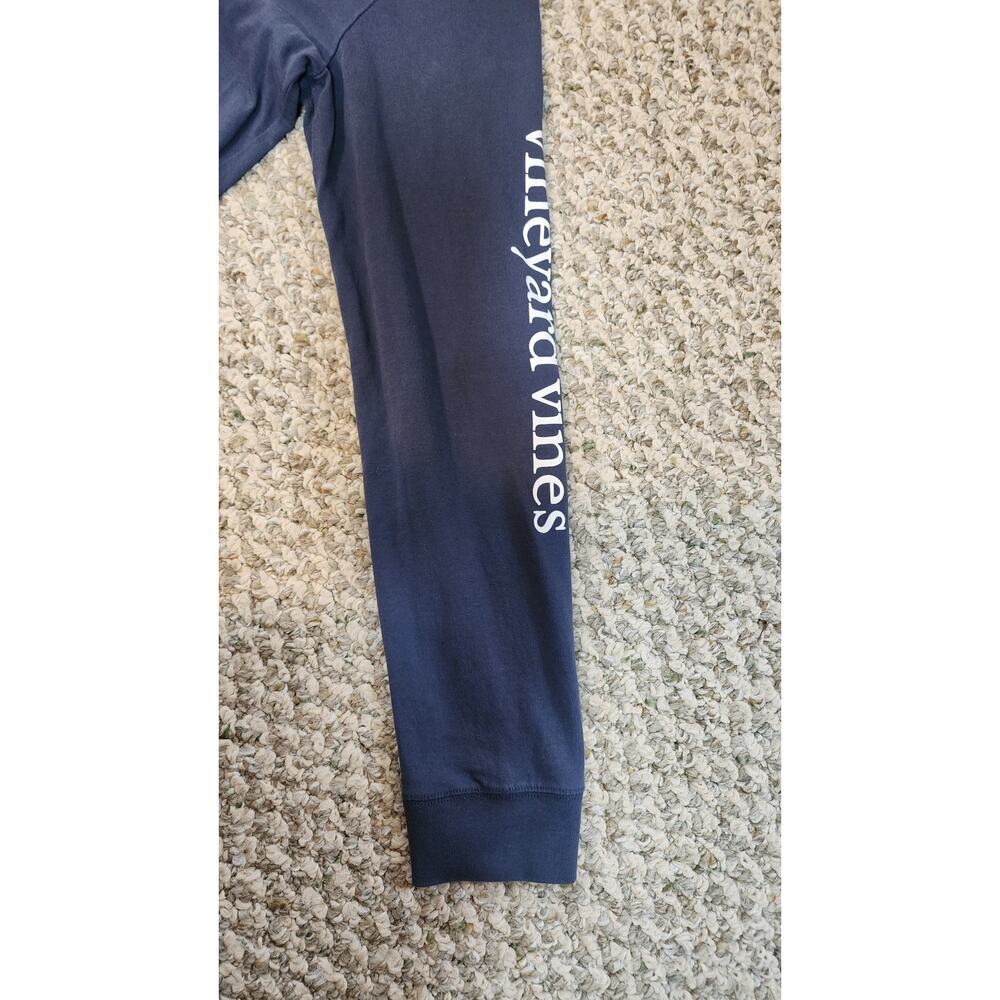 Vineyard Vines Youth Large Football Whale Long Sleeve T-Shirt - Picture 4 of 5